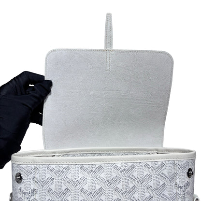 GOYARD LE SAC ALPIN MINI WHITE CANVAS PHW [3001373]