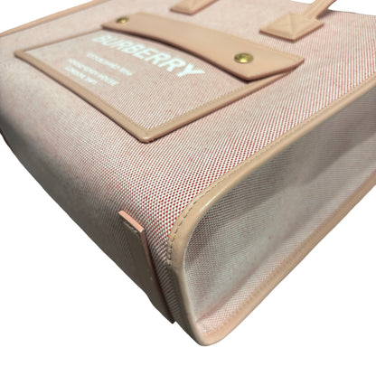 BURBERRY DUSTY PINK GHW SMALL FREYA TOTE BAG [3000259]