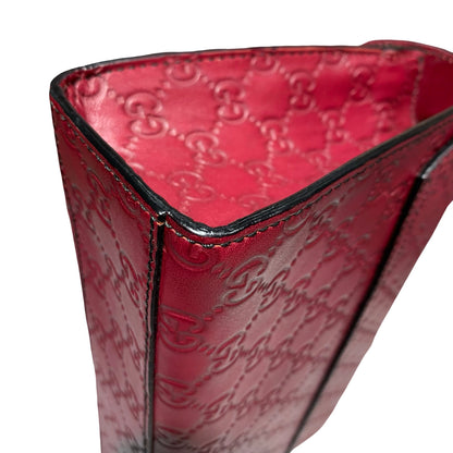 GUCCI GUCCISSIMA EMILY RED CALFSKIN PHW CHAIN SHOULDER BAG [A04201]