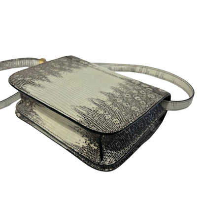 Lizard skin Teen size box Shoulder bag [101216]