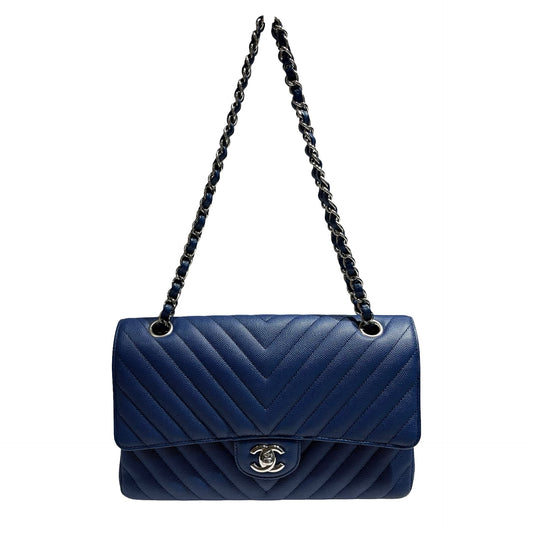 CHANEL CF25 V LINE CAVIAR BLUE [3000543]