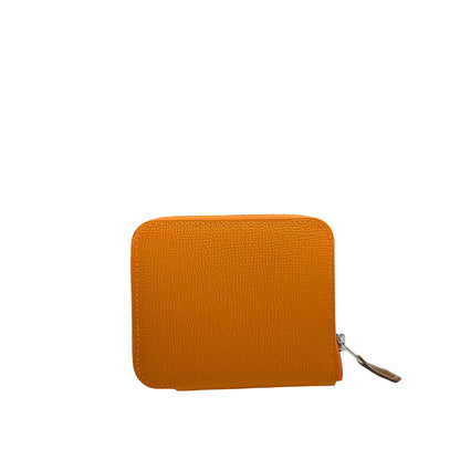 HERMES SILK'IN COMPACT WALLET ORANGE PHW [20004218]