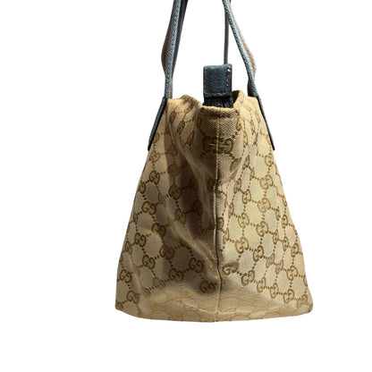 GUCCI BROWN CANVAS HAND BAG [3000652]