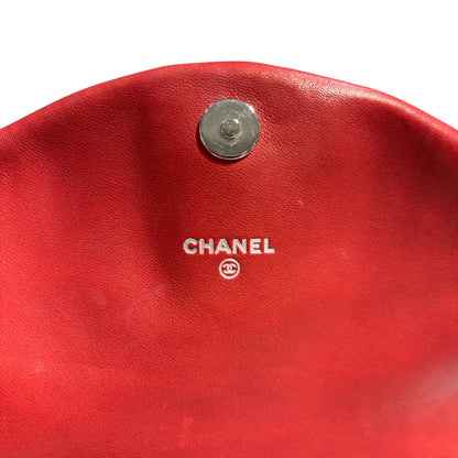 CHANEL RED PHW HALF MOON CHAIN SHOULDER BAG [3000263]