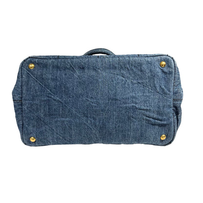 PRADA CANAPA HANDBAG DENIM GHW [3001064]