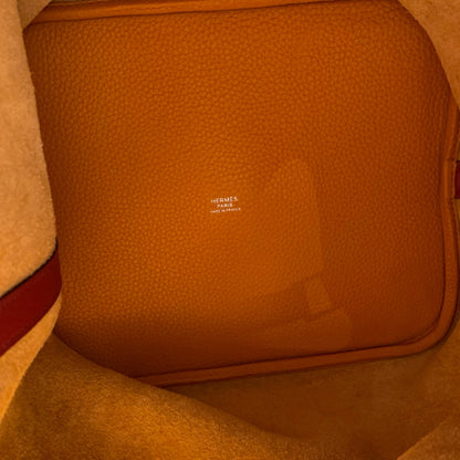 HERMES PICOTIN 26 RED ORANGE PHW [A04199]
