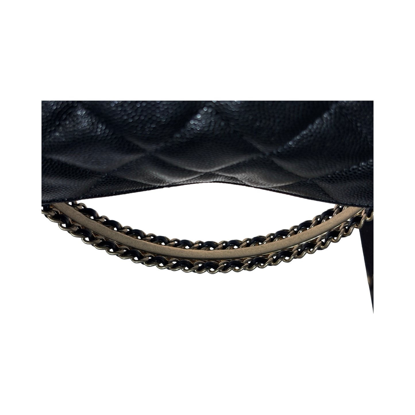 CHANEL 24A HOBO WITH HANDLE BLACK CAVIAR GHW [3000606]