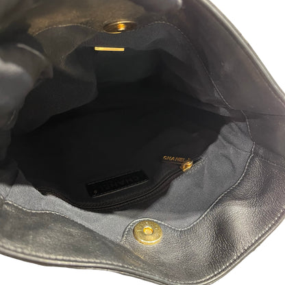 CHANEL BUCKET BAG BLACK GHW [3001201]