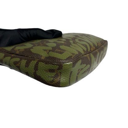 LV GRAFFITI POCHETTE BROWN GREEN [3000793]