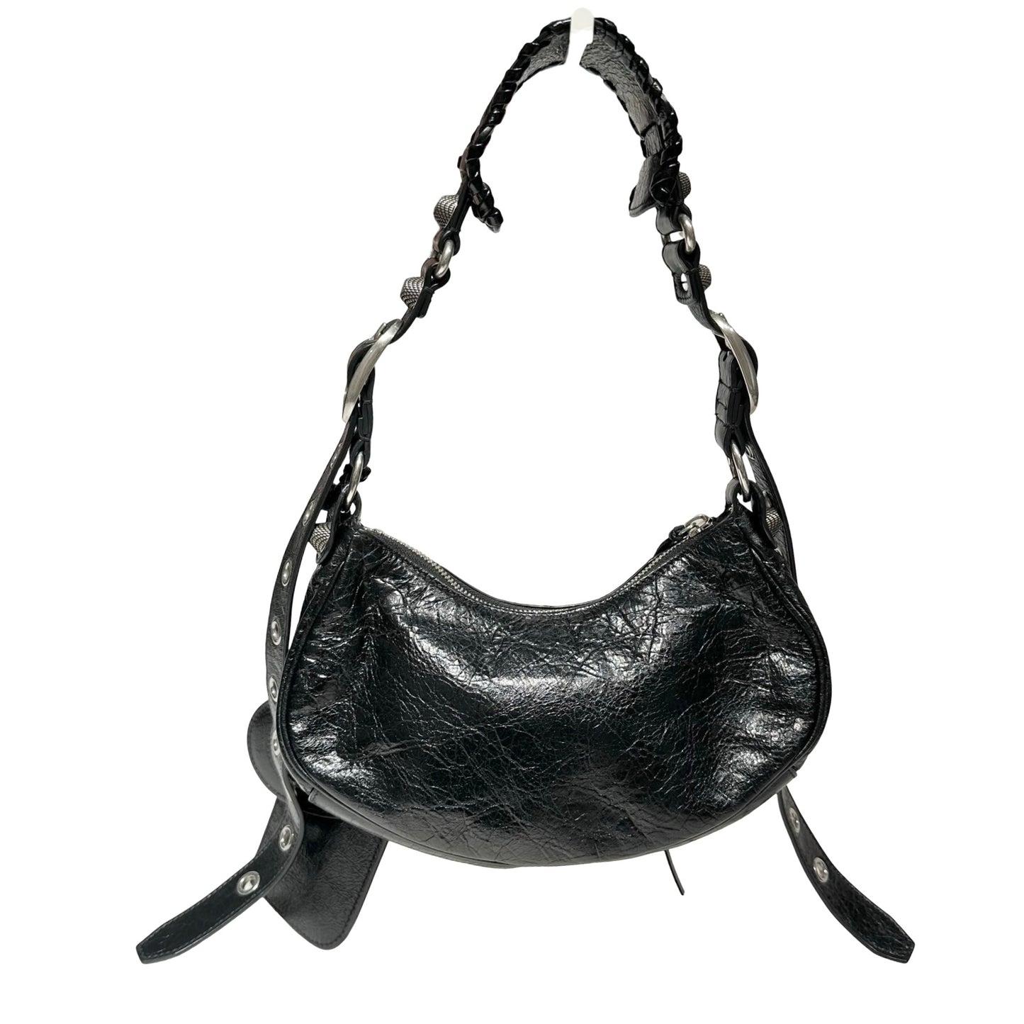 BALENCIAGA LE CAGOLE XS BLACK CALFSKIN PHW SHOULDER BAG [3000642]