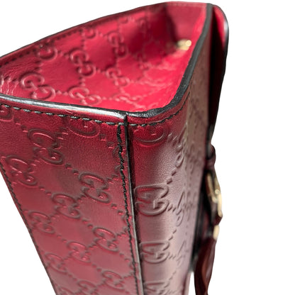 GUCCI GUCCISSIMA EMILY RED CALFSKIN PHW CHAIN SHOULDER BAG [A04201]