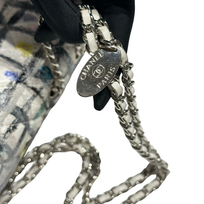 CHANEL CF MINI FLAP GRAFFITI WHITE CALFSKIN PHW [3000155]