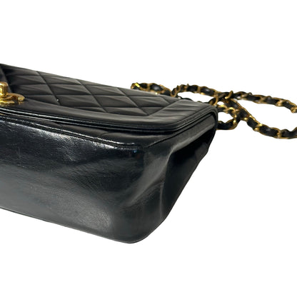 CHANEL DIANA LAMBSKIN BLACK GHW [2000039]