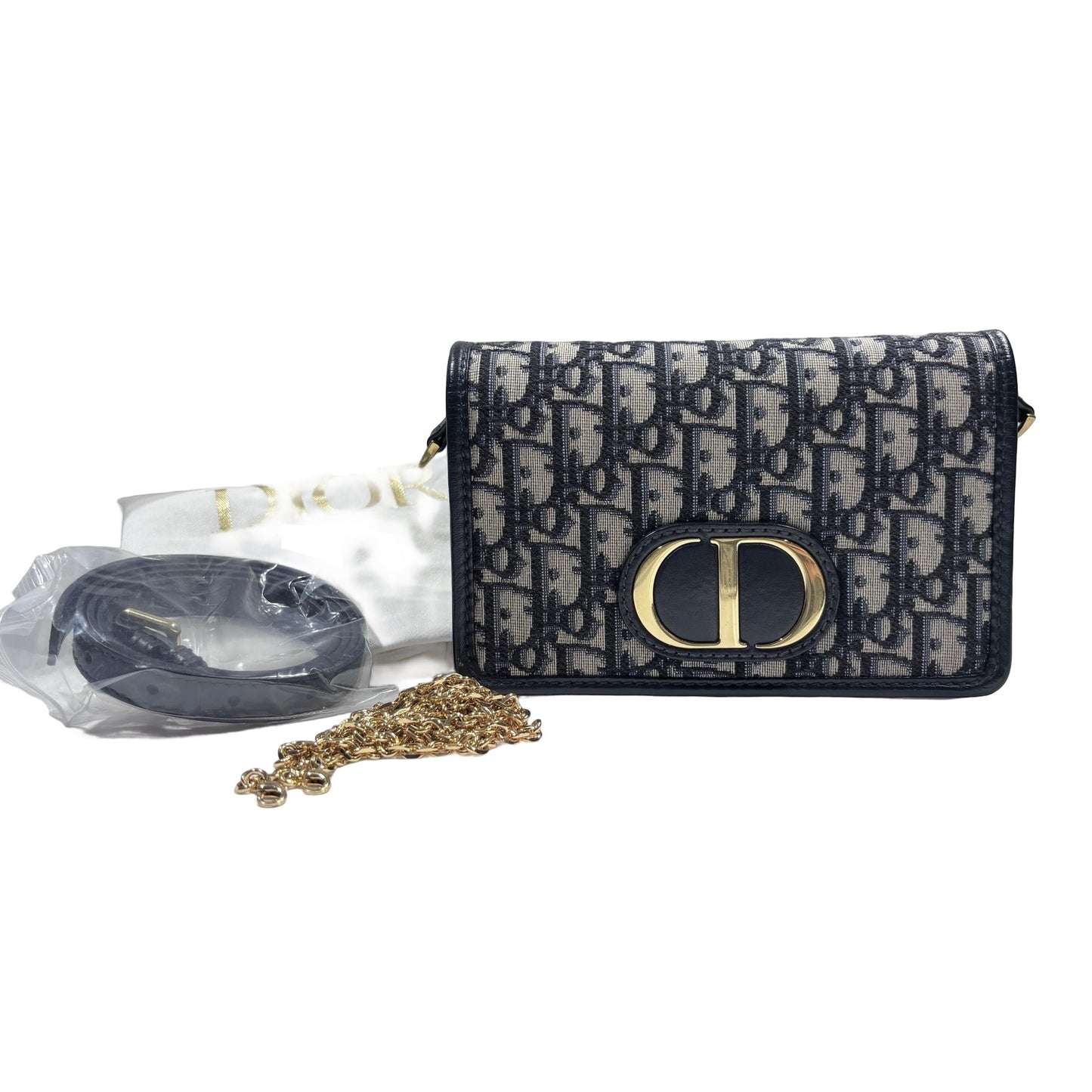 DIOR SLG 30 MONTAIGNE POUCH WITH STRAP & CHAIN [3001916]