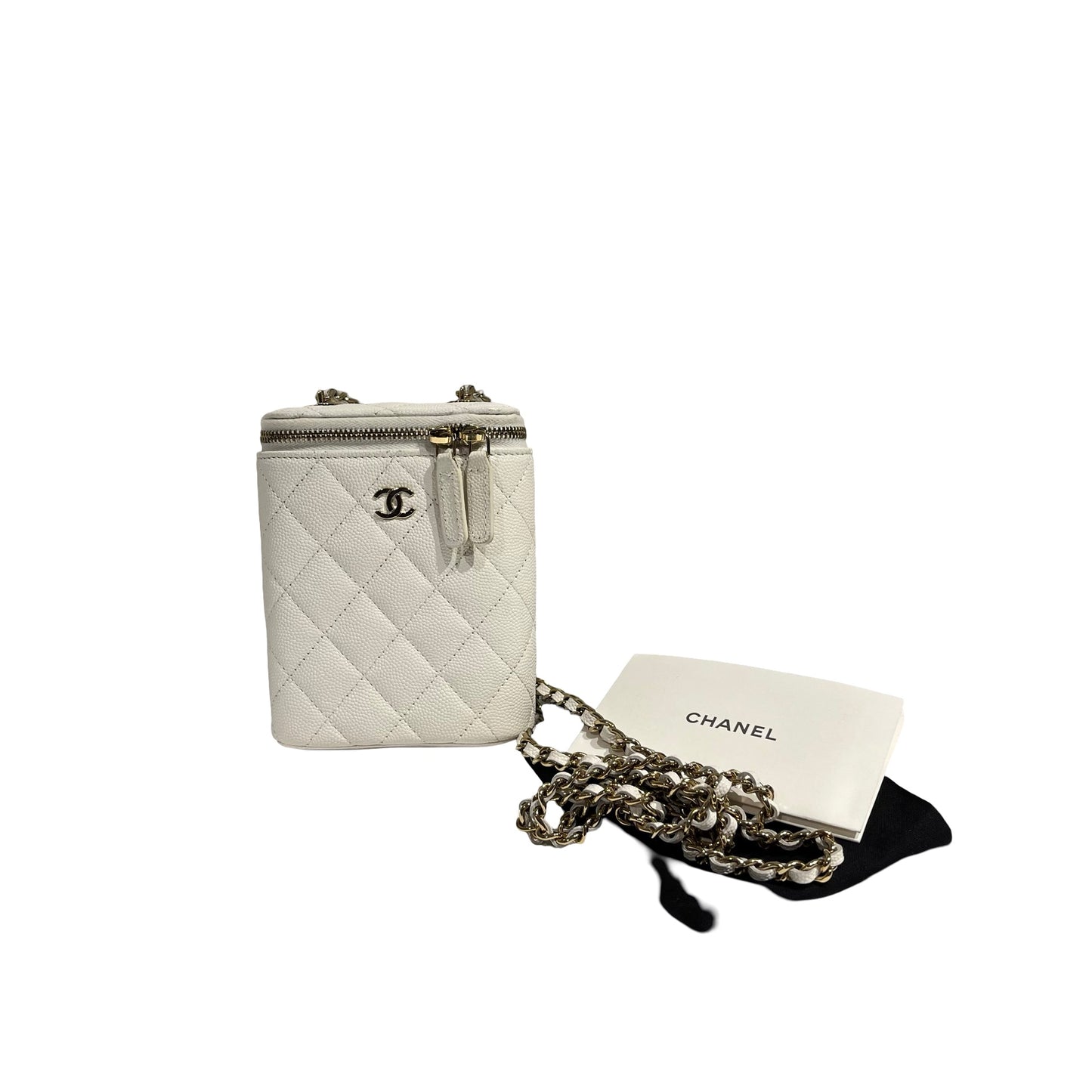 CHANEL VANITY CHAIN BAG WHITE [3001060]