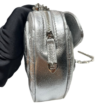 CHANEL SILVER HEART CHAIN SHOULDER BAG [3000624]