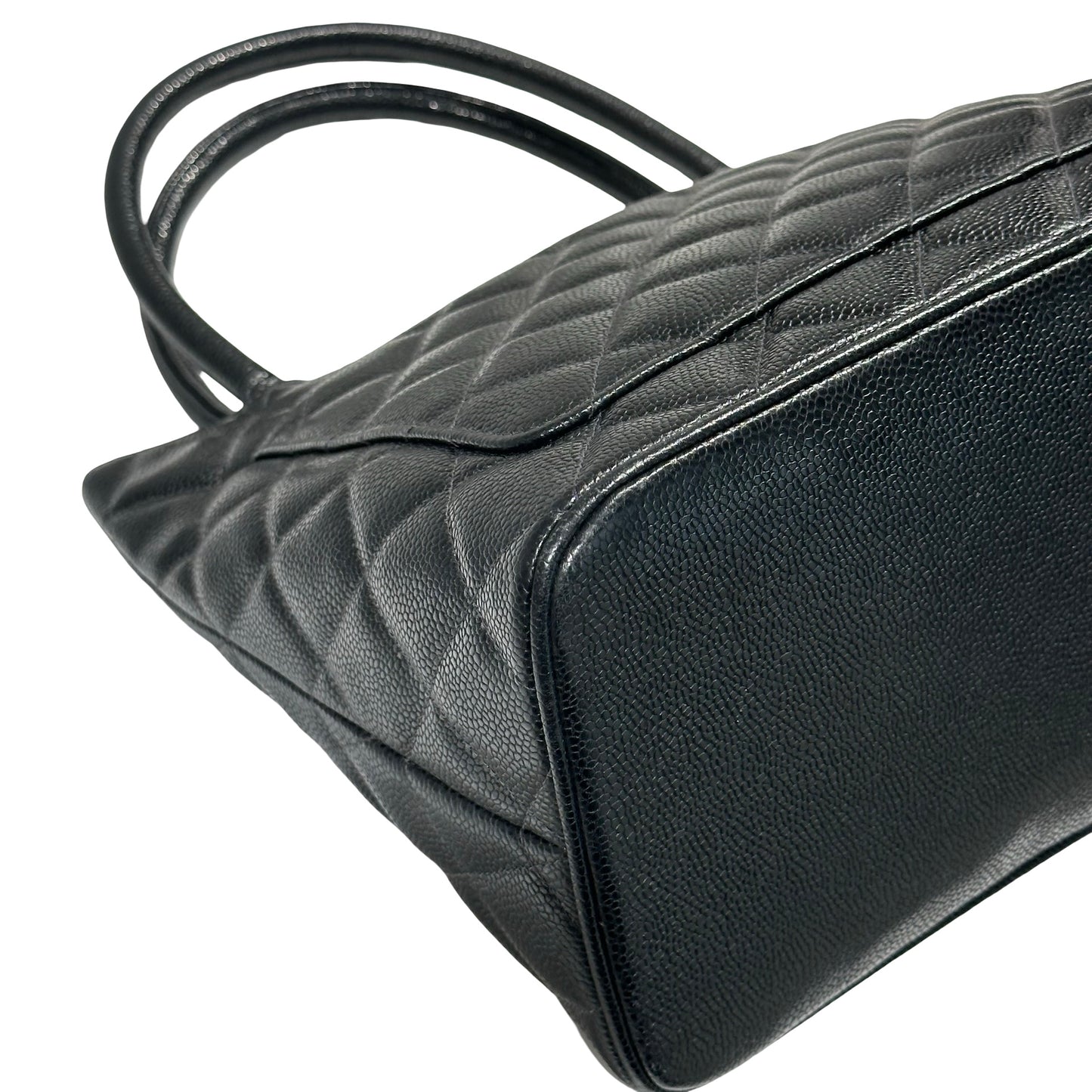 CHANEL BLACK GHW CAVIAR MEDALLION TOTE [3000273]