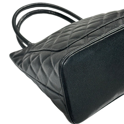 CHANEL BLACK GHW CAVIAR MEDALLION TOTE [3000273]