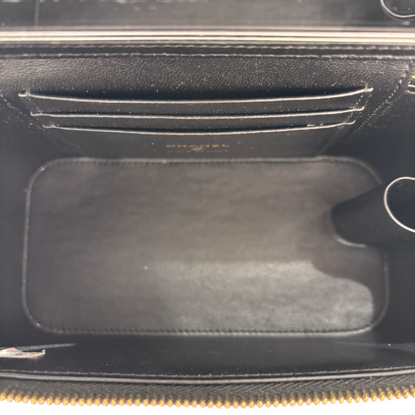 CHANEL VANITY CASE BLACK GHW LAMBSKIN AP2199 [3000210]