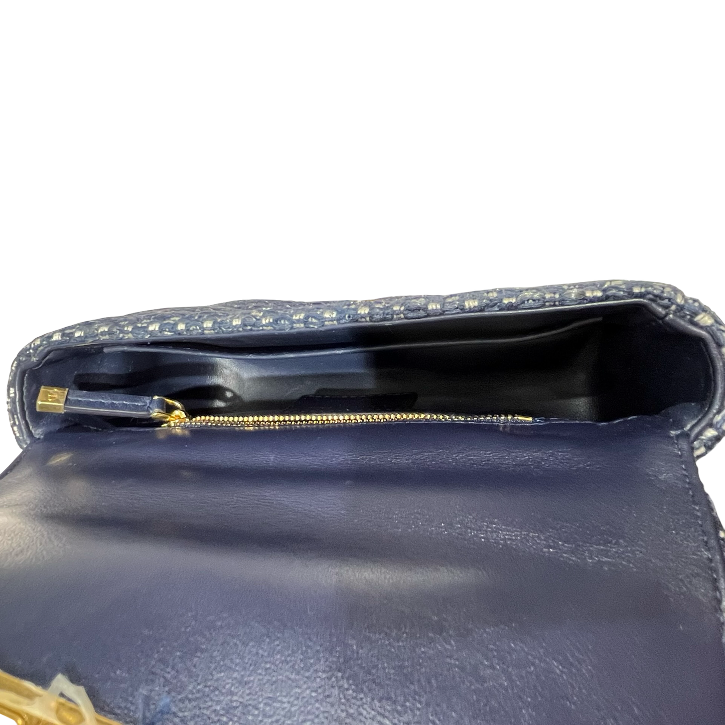 DIOR CARO SMAILL TWEED DARK BLUE [3000613]