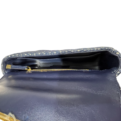 DIOR CARO SMAILL TWEED DARK BLUE [3000613]