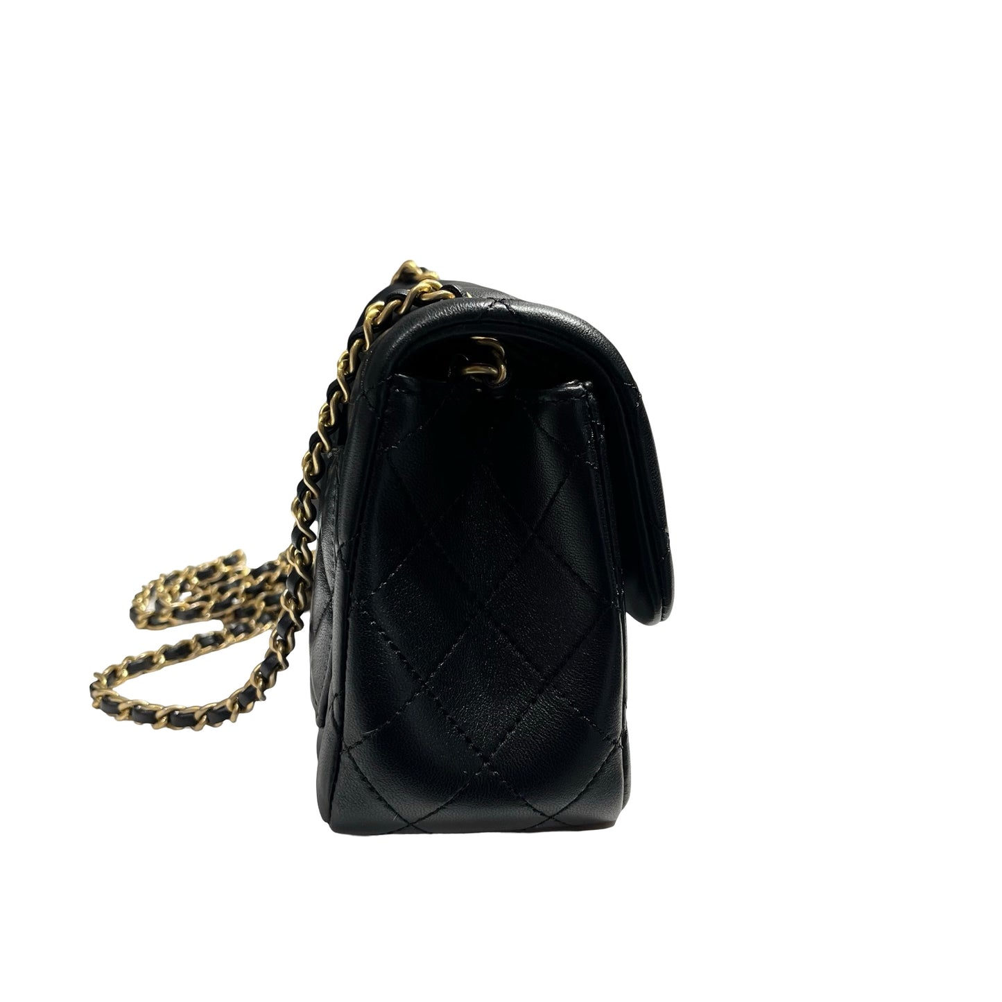 CHANEL MINI FLAP 17CM WITH GOLD BALL [3001177]