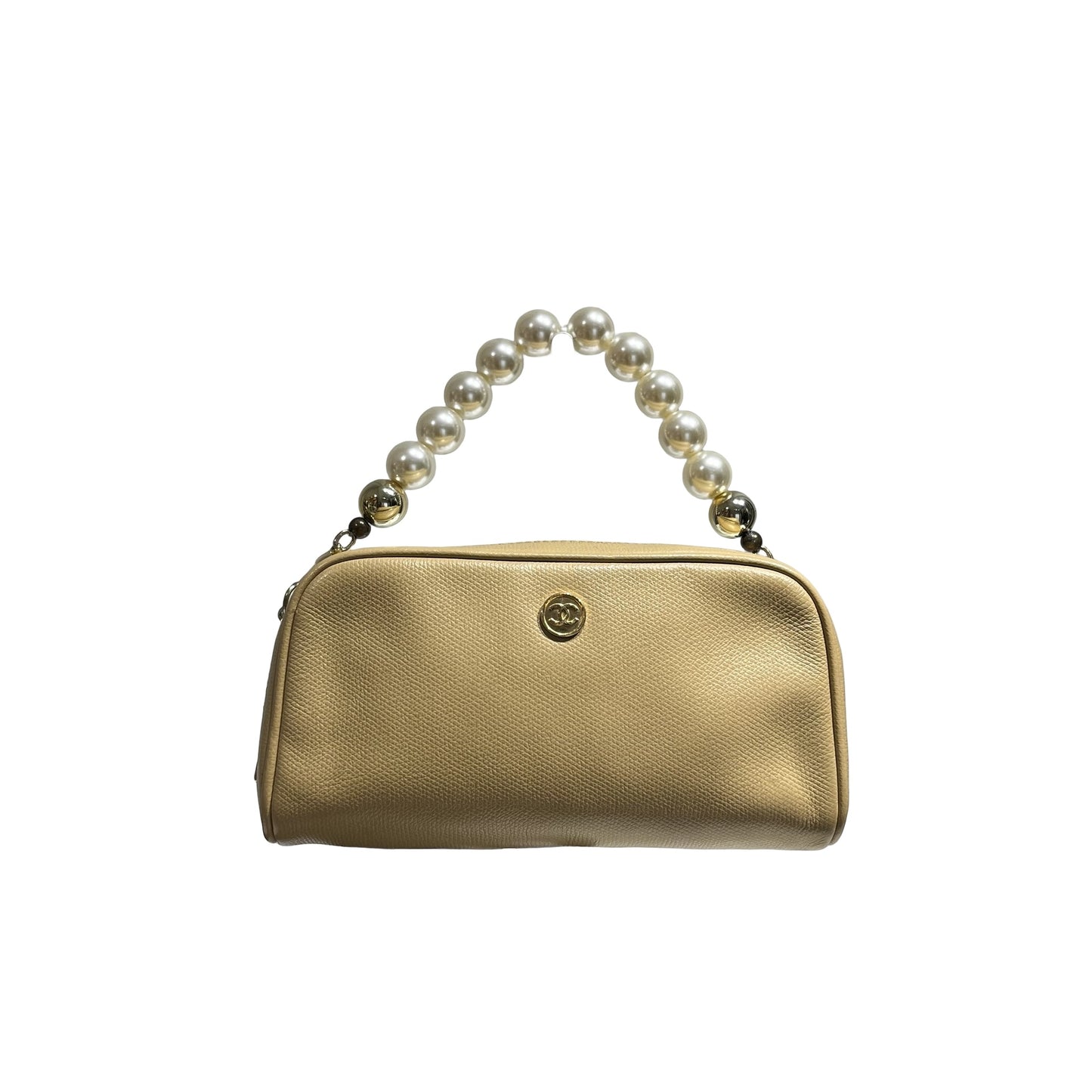 CHANEL CLUTCH BEIGE CALFSKIN GHW [3000697]