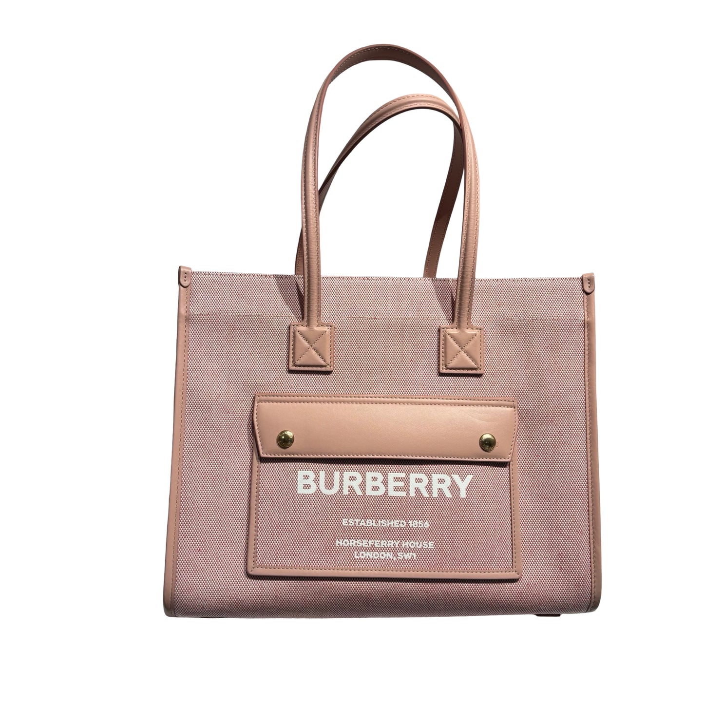 BURBERRY DUSTY PINK GHW SMALL FREYA TOTE BAG [3000259]