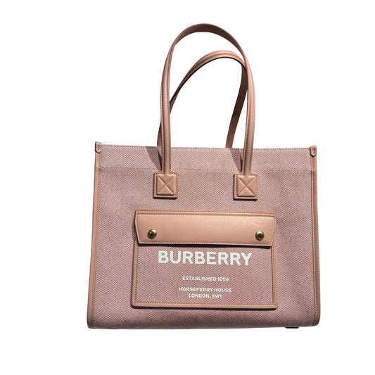 BURBERRY DUSTY PINK GHW SMALL FREYA TOTE BAG [3000259]