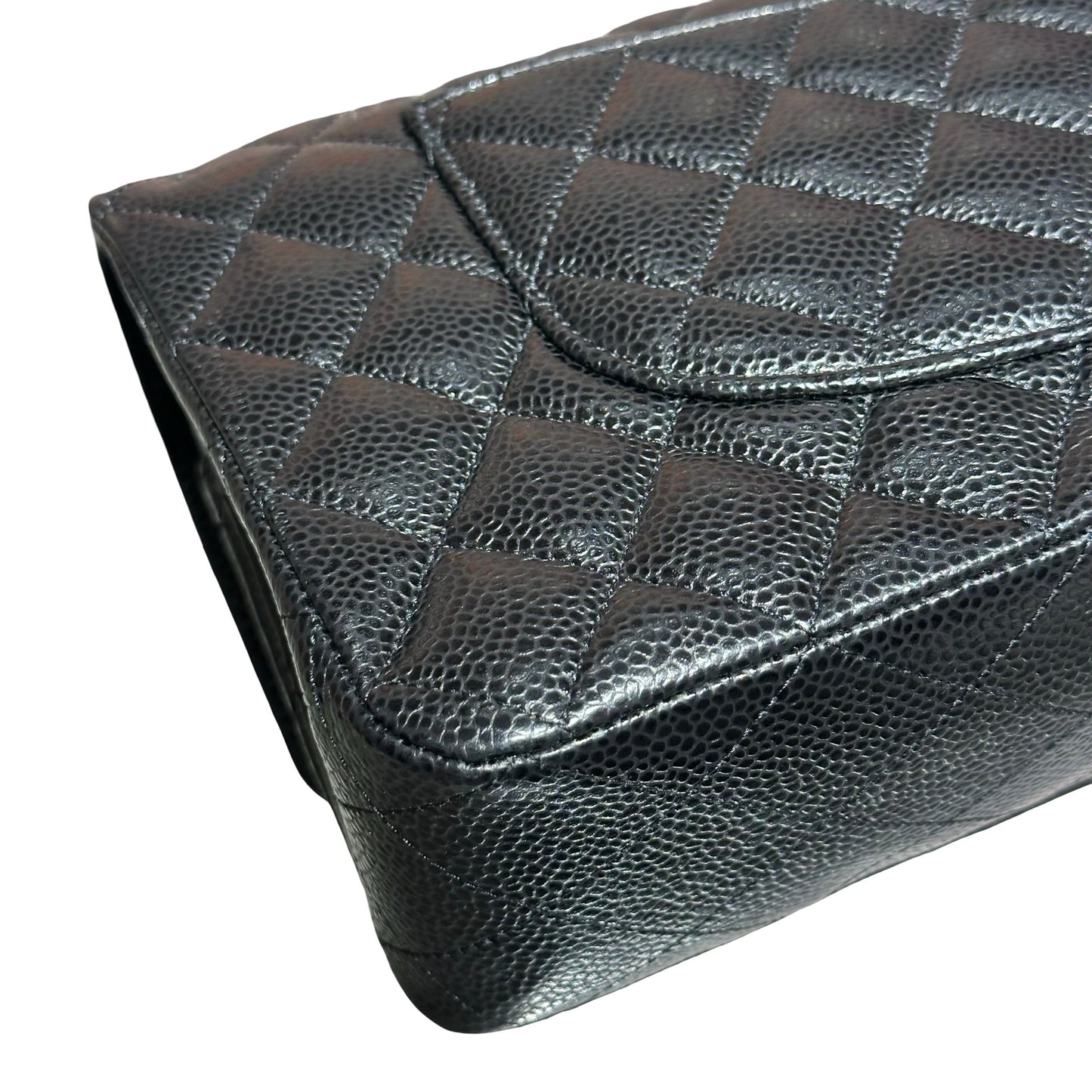 CHANEL CF25 BLACK CAVIAR PHW [3000608]