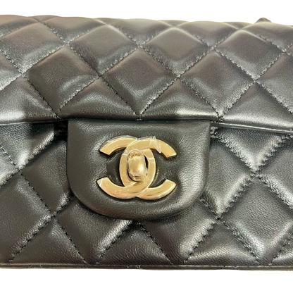 CHANEL CF 20 BLACK LAMBSKIN GHW [3000611]