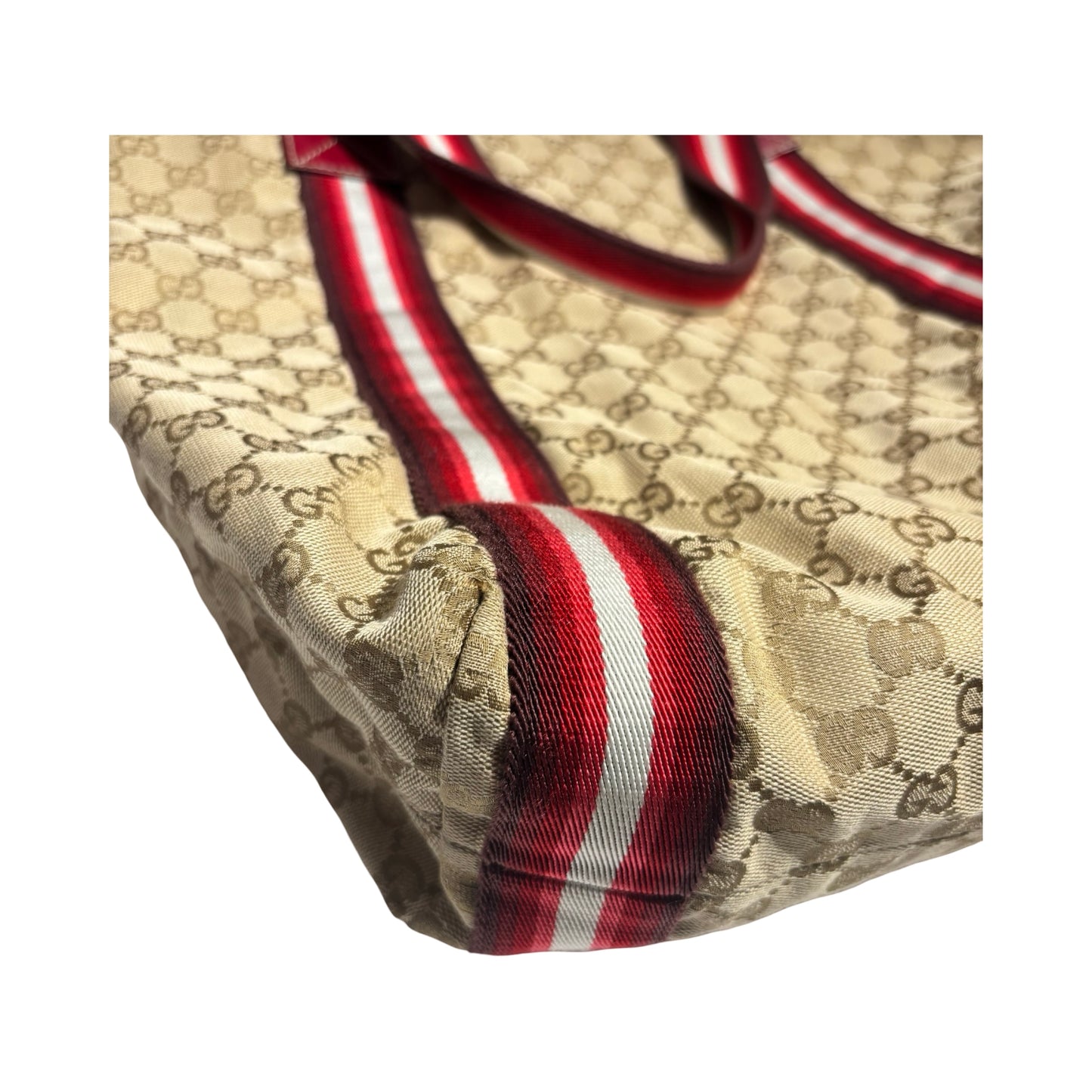 GUCCI CANVAS STRIPE TOTE BAG ［20000192］