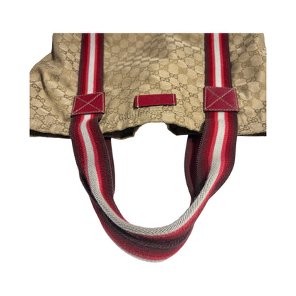 GUCCI CANVAS STRIPE TOTE BAG ［20000192］