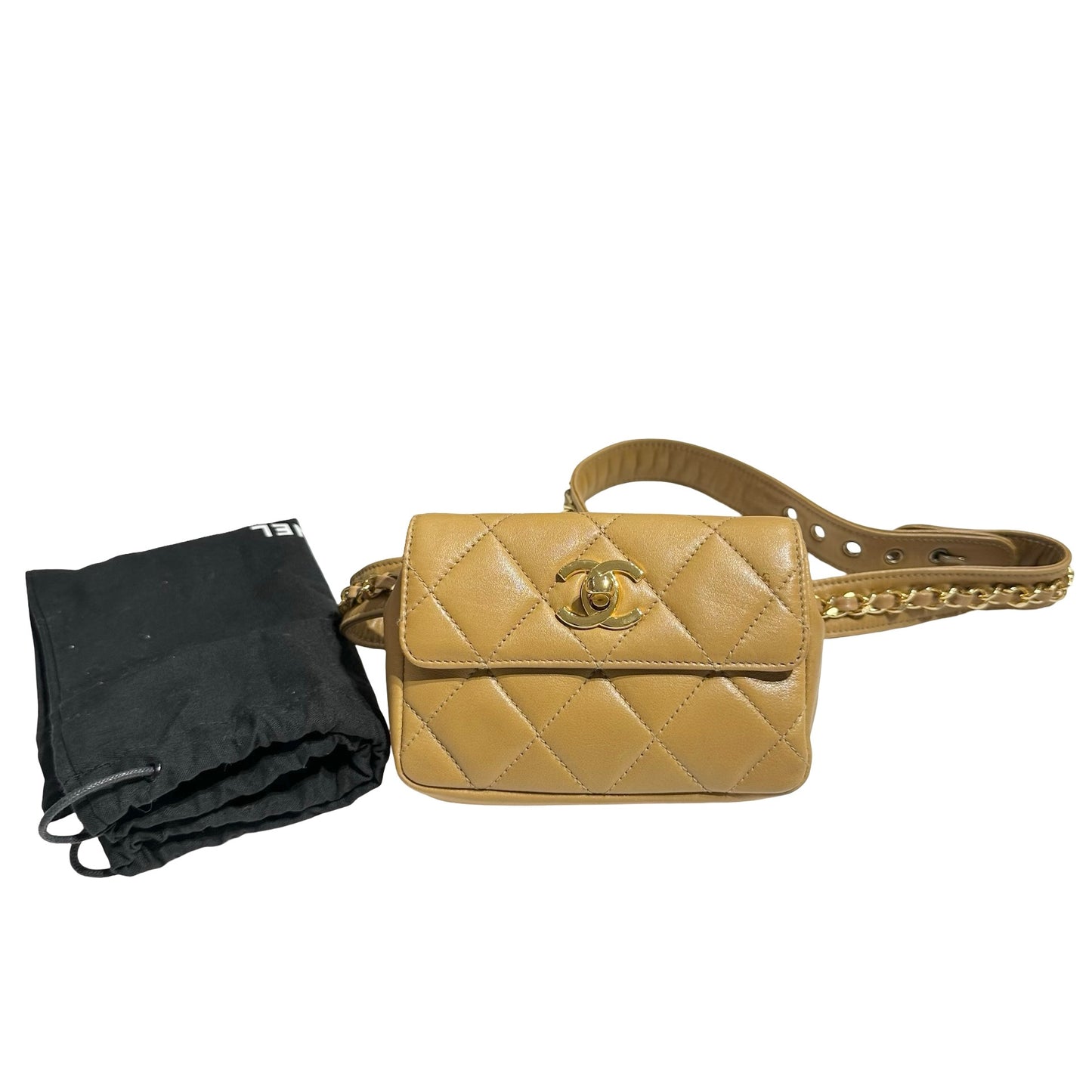 CHANEL VINTAGE BELT BAG BEIGE [20004214]