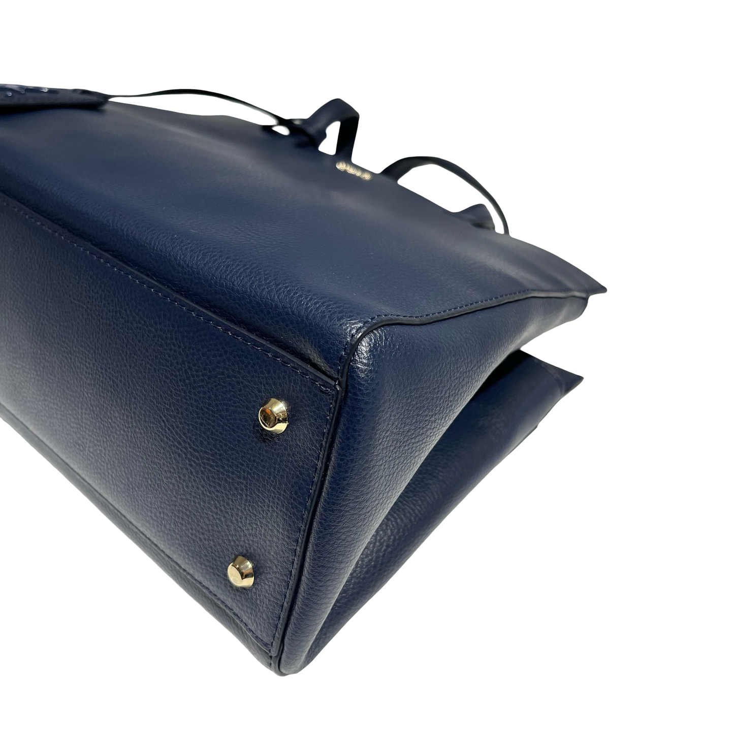 AGNES B. BLUE LEATHER HANDBAG [3000665]