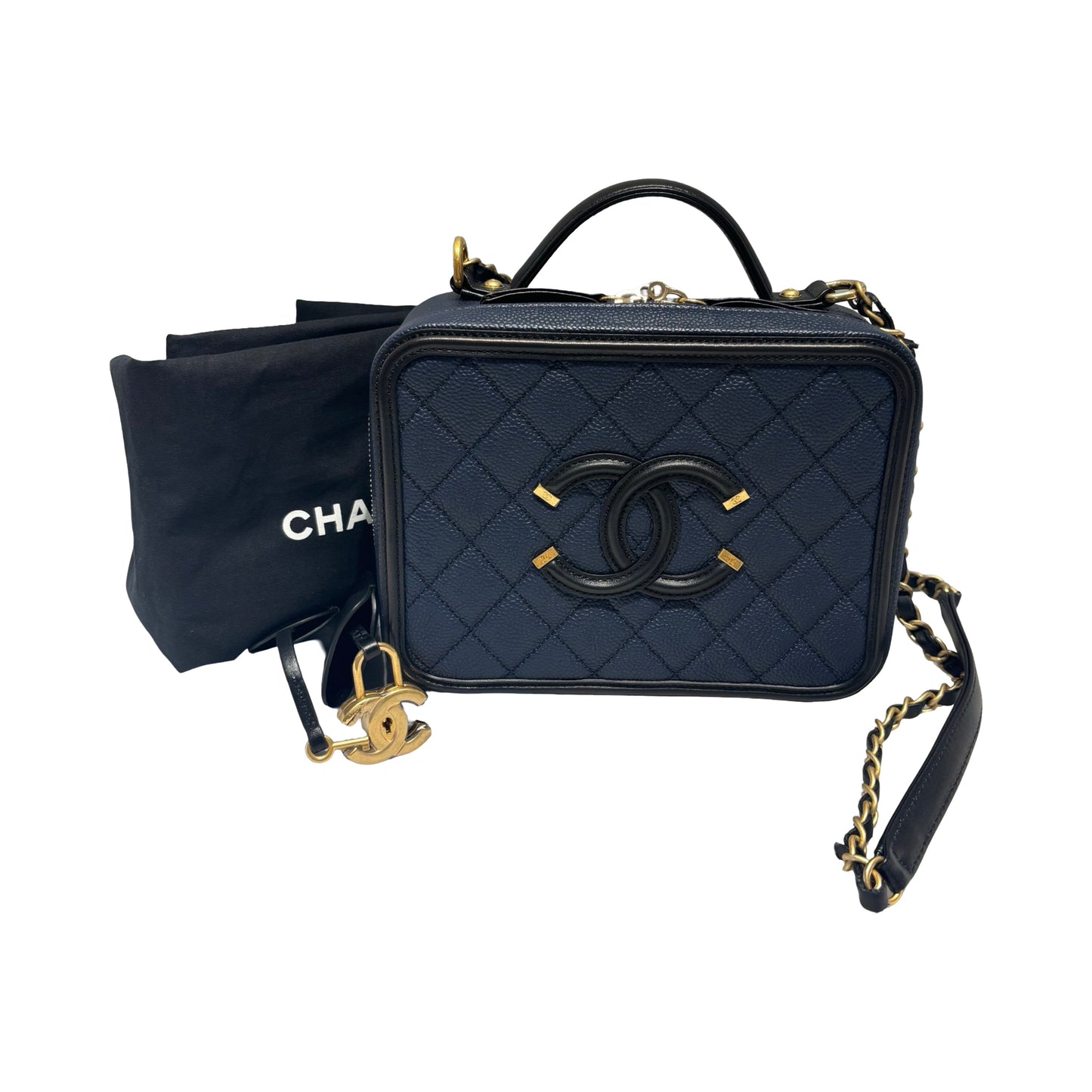 CHANEL VANITY CASE TWO WAY SHOULDER BAG ［20000229］