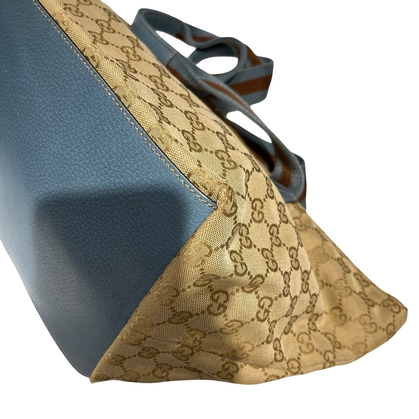GUCCI BROWN CANVAS HAND BAG [3000652]