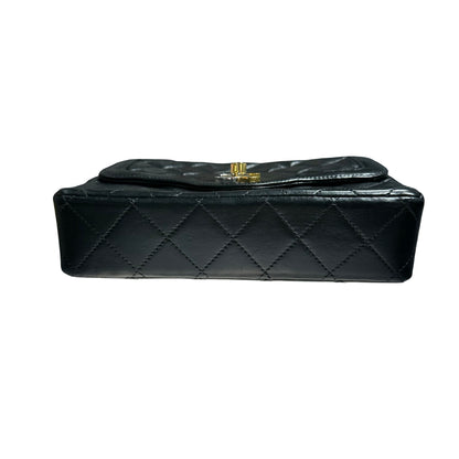 CHANEL VINTAGE DIANA BLACK LAMBSKIN GHW FLAP BAG [20004230]
