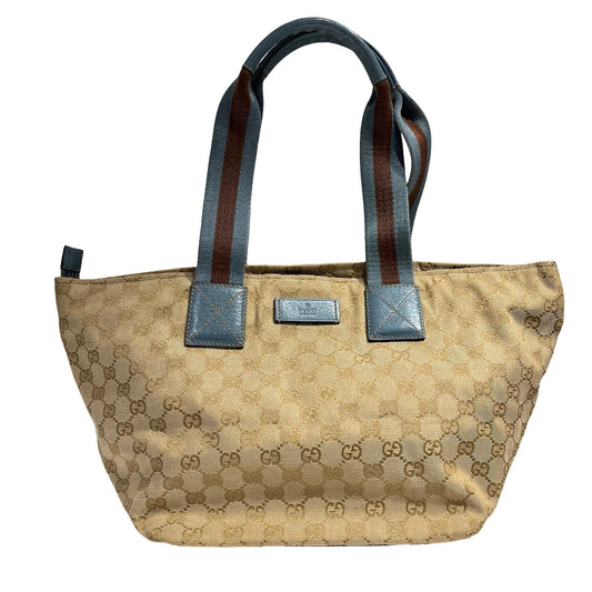 GUCCI BROWN CANVAS HAND BAG [3000652]