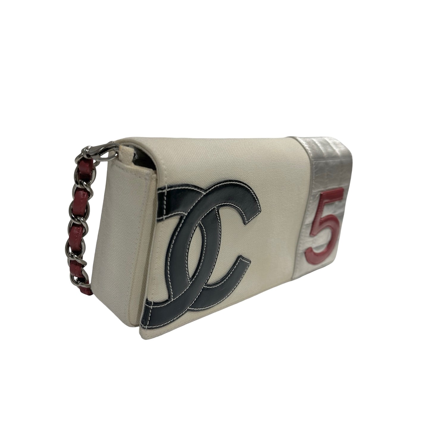 CHANEL VINTAGE NO.5 EAST WEST CHAIN SHOULDER BAG [3000364]