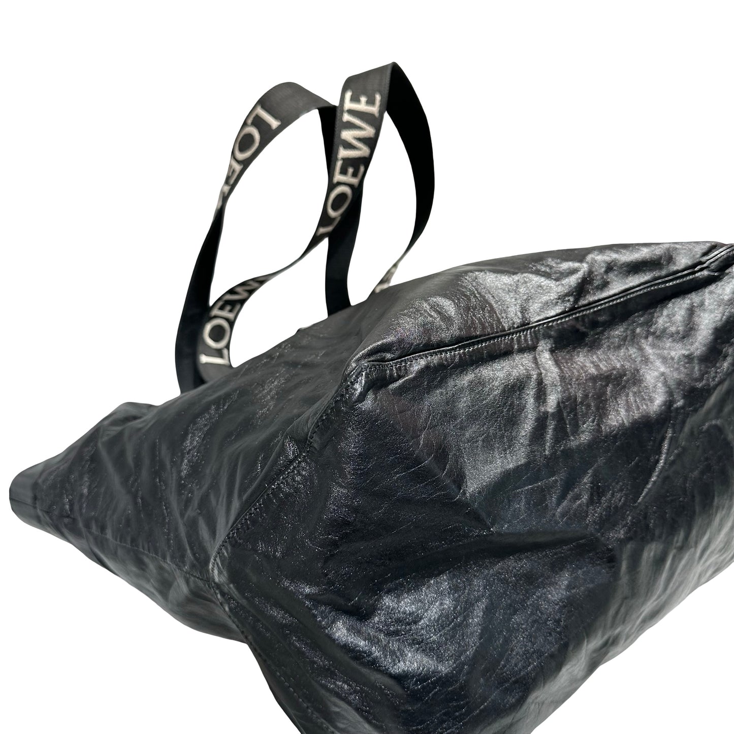 LOEWE FOLD SHOPPER BAG BLACK LAMBSKIN [3001376]