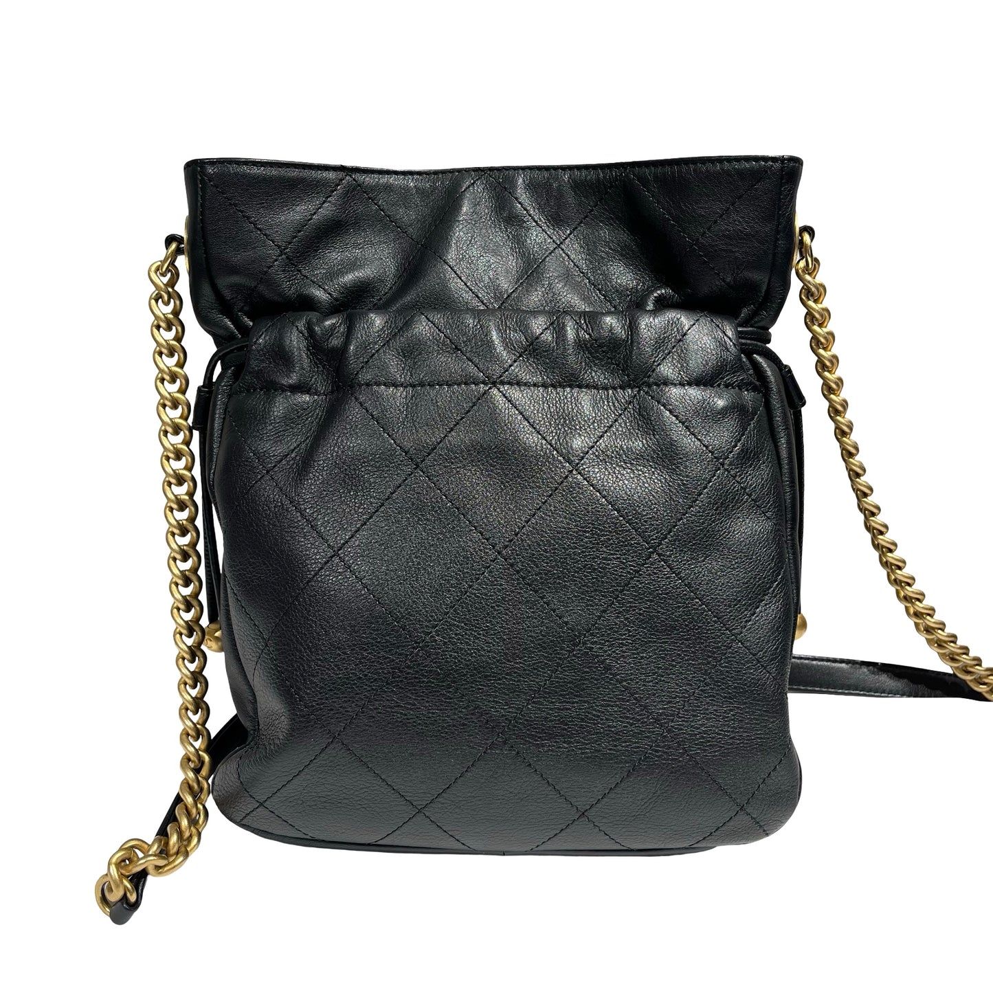 CHANEL BUCKET BAG BLACK GHW [3001201]