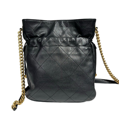 CHANEL BUCKET BAG BLACK GHW [3001201]