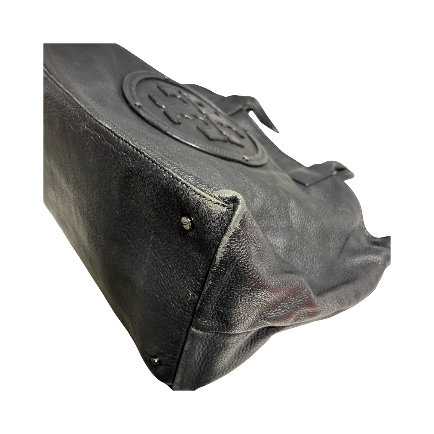 TORY BURCH BLACK LEATHER TOTE BAG [3000659]