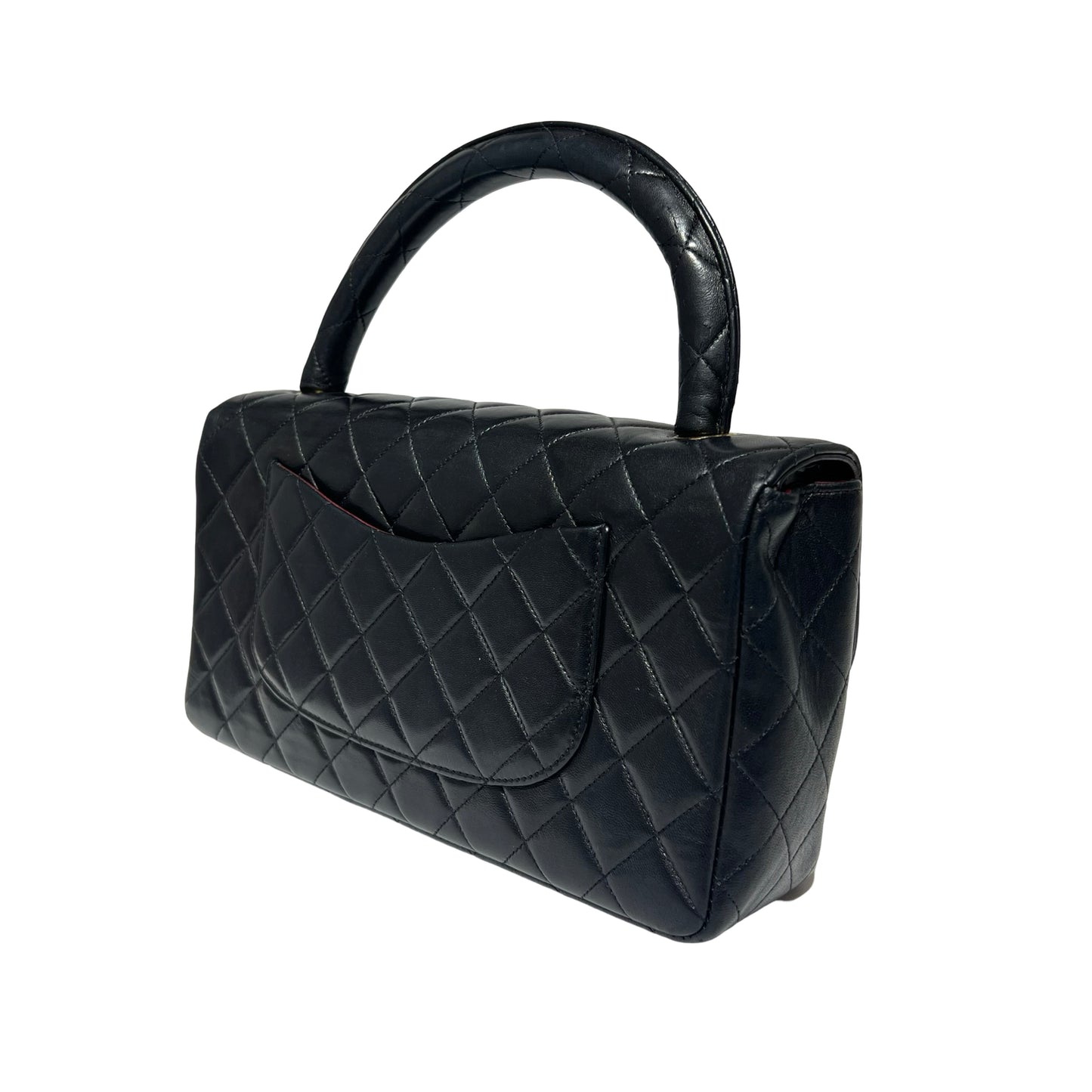 Matelasse Quilted Lambskin Kelly Flag bag Hand bag [101273]