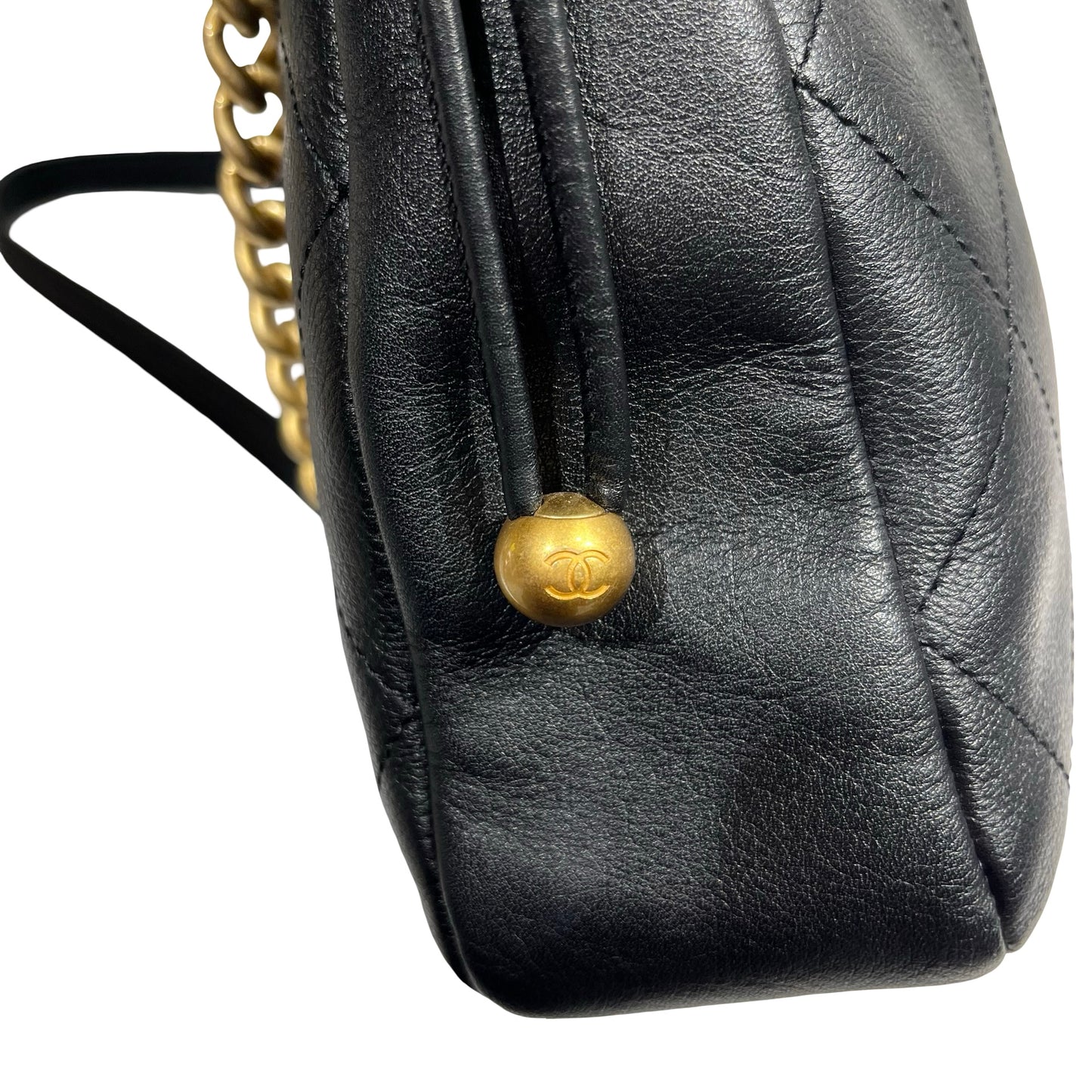 CHANEL BUCKET BAG BLACK GHW [3001201]