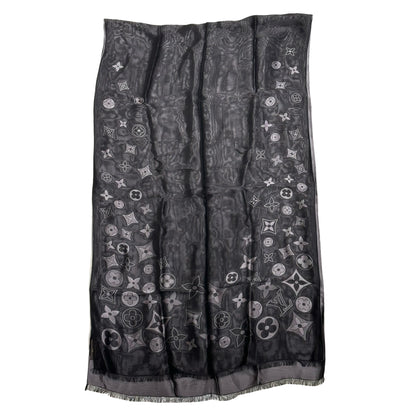LV SCARF BLACK WHITE [3001206]