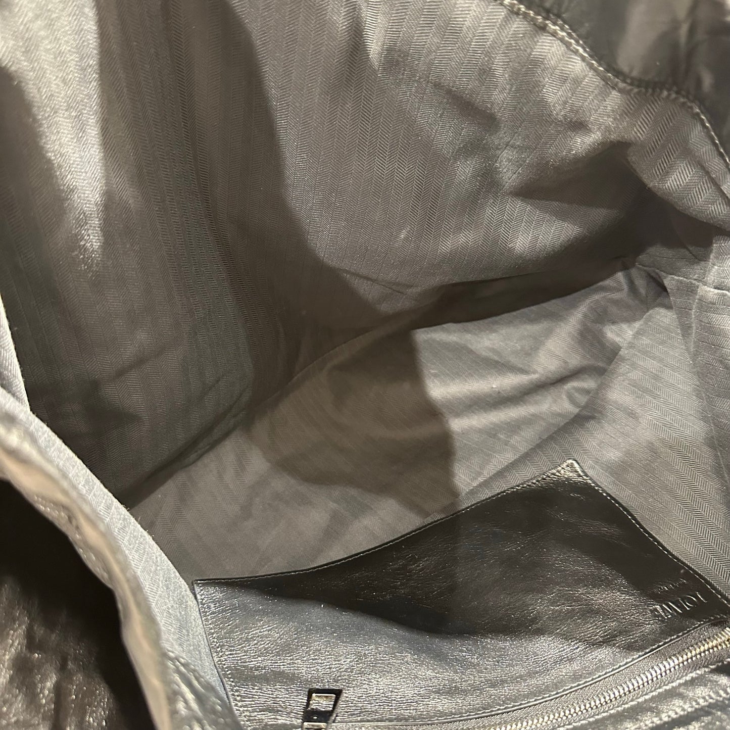 LOEWE FOLD SHOPPER BAG BLACK LAMBSKIN [3001376]