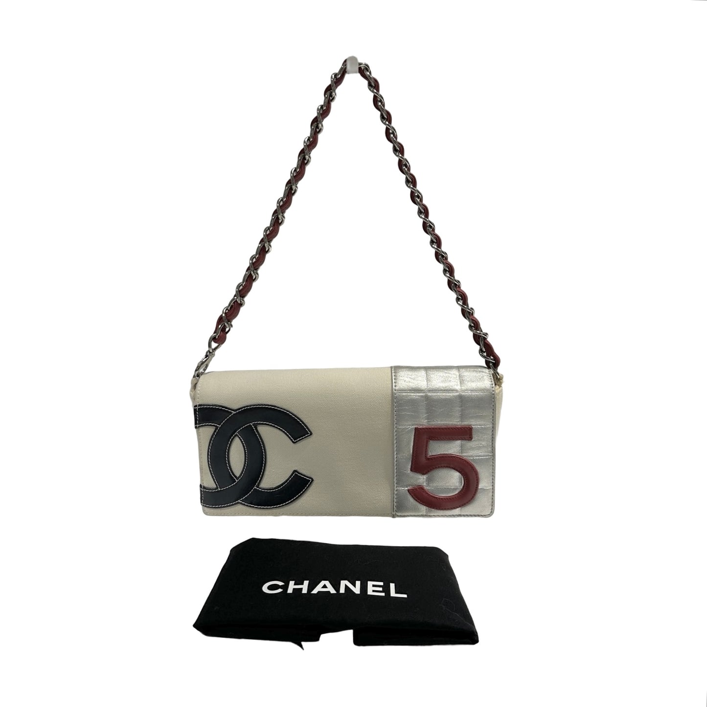 CHANEL VINTAGE NO.5 EAST WEST CHAIN SHOULDER BAG [3000364]