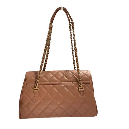 CHANEL MISIA CAMERA FLAP BROWN LAMBSKIN GHW CHAIN SHOULDER BAG [A04211]